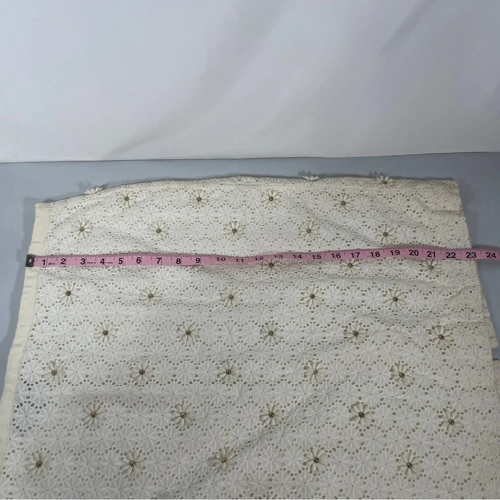 Talbots cream eyelet Skirt